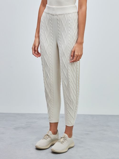 Calça Mix de Tramas Cru
