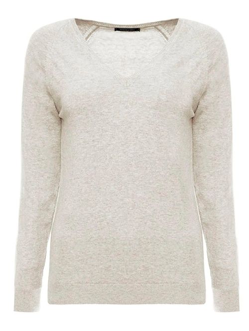 Basic Beige V-Neck Sweater
