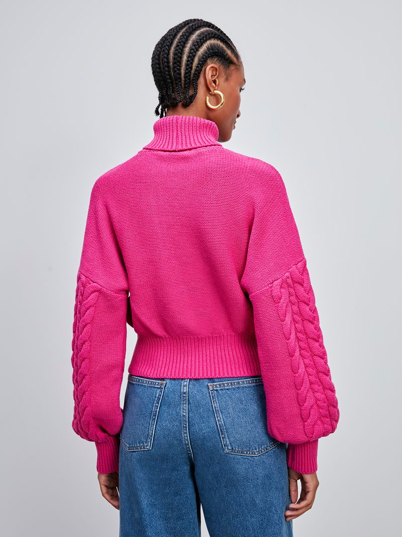 Gola Alta Mixed Weave Sweater 46677 Pink