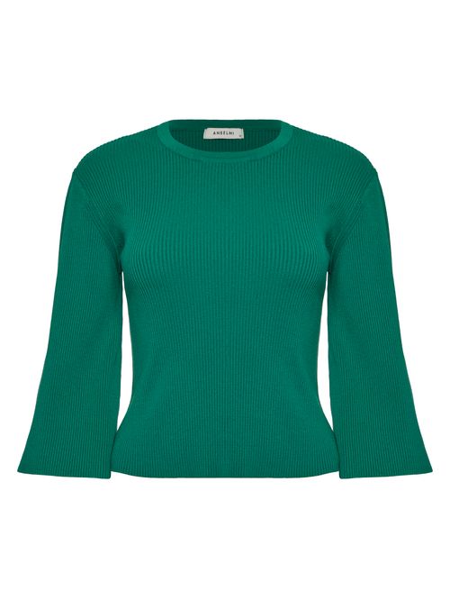 Blusa Básica  Manga ¾ 46987 Verde pinheiro