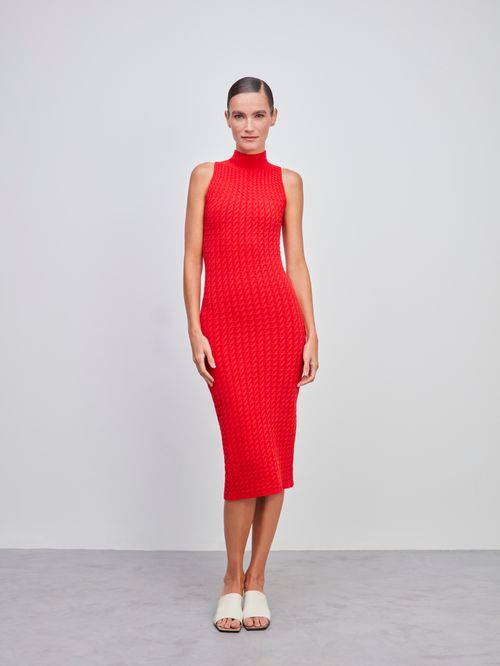 Vestido Tranças  Vermelho