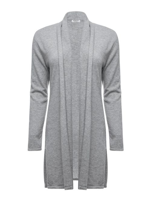 Casaco (Cozy) Anselmi 100% Cashmere Italiano 27257 Cinza