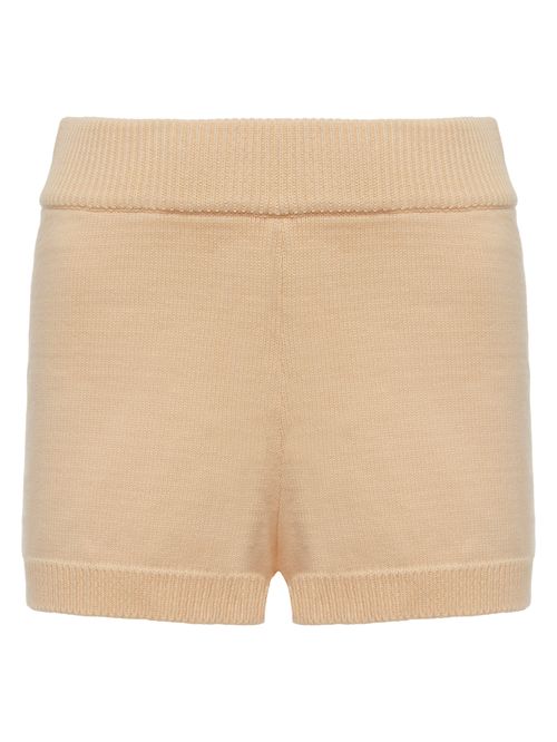 Short Curto em Tricô Amarelo