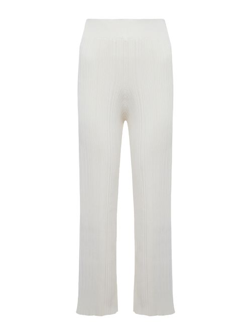 Calça Canelada Leve Anselmi + Ucha Meirelles Off white