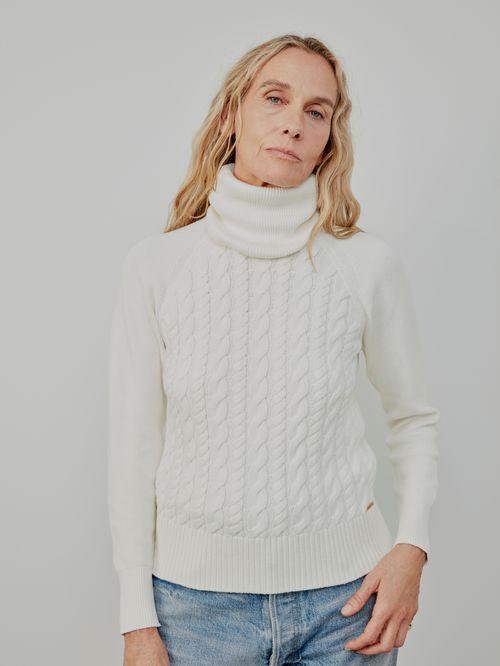 Suéter Clássico com Gola Avulsa Off white