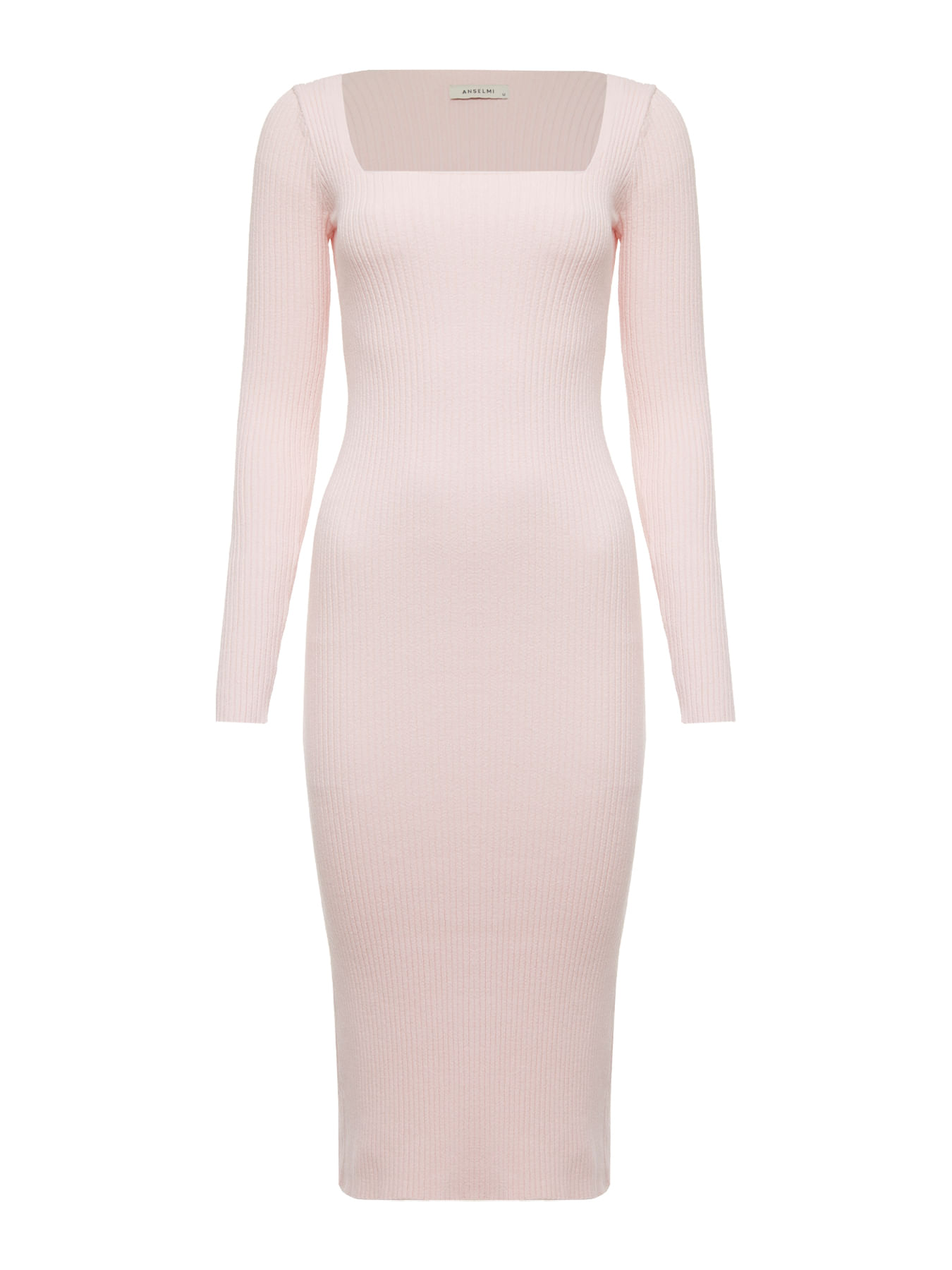 Vestido Midi com Decote Quadrado 46705 Algodão doce