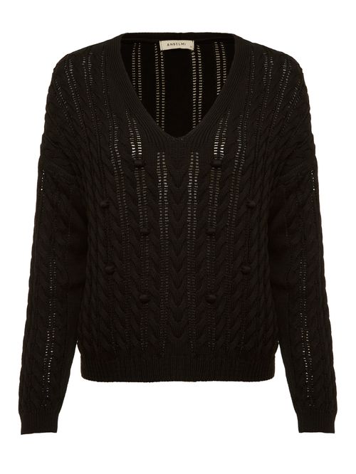 Blusa Leve Decote Em V Preto