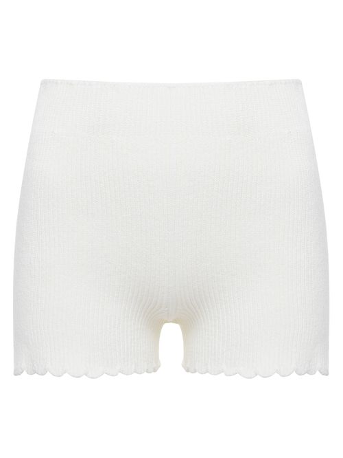 Ruffled Shorts Off White