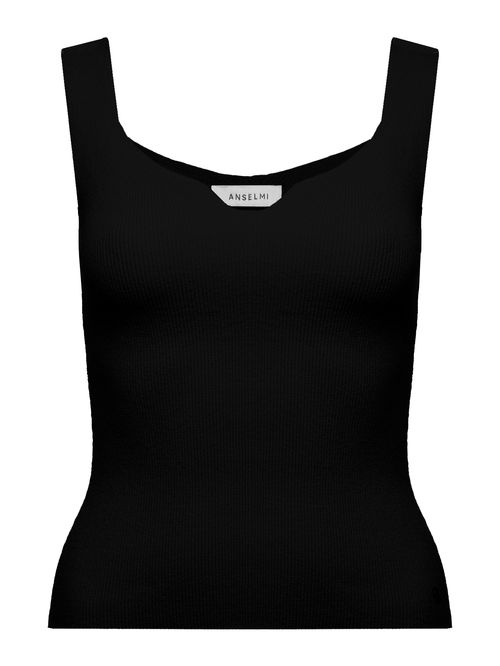 Black V-Neck Tank Top