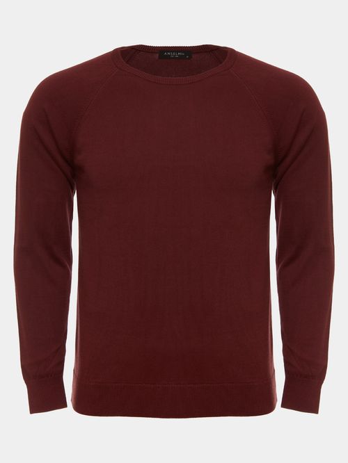 Blusa Masculina Decote Redondo Bordô