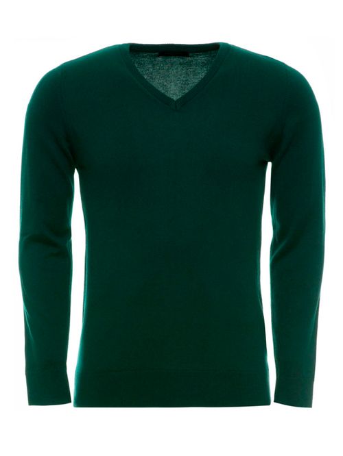 Suéter Masculino Gola em V Verde