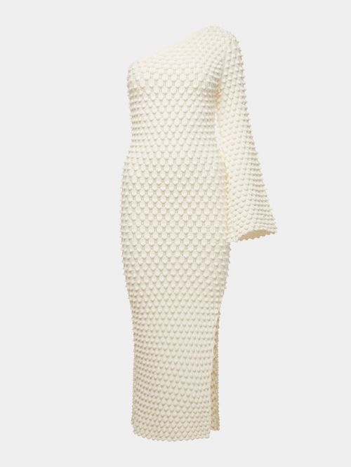 Asymmetrical Dress Gotas 13298 Off white