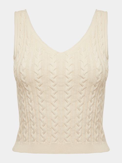 Braided Tank Top 12878 Cream