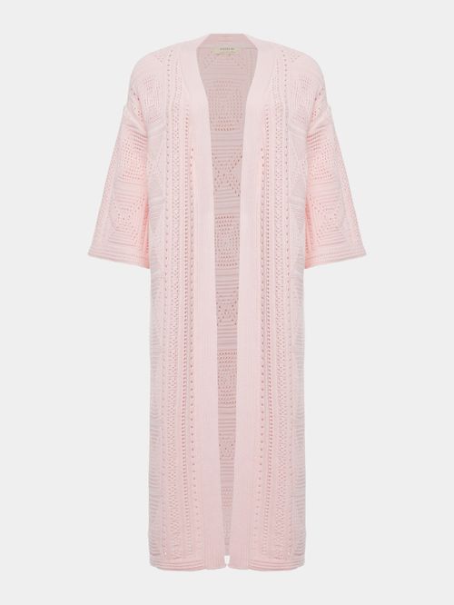 Maxi Casaco Painéis Rosa