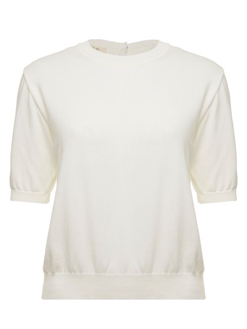 Blusa Básica com Botões Off white