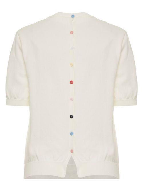 Blusa Básica com Botões Off white