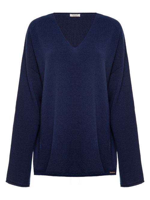 Blusa Anselmi 100% Cashmere Azul marinho