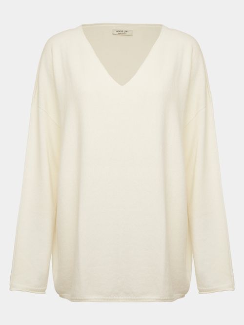 Blusa Anselmi 100% Cashmere Off white