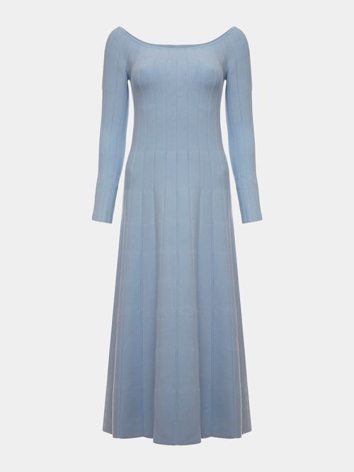 Anselmi Midi Dress by Casasola Sky Blue