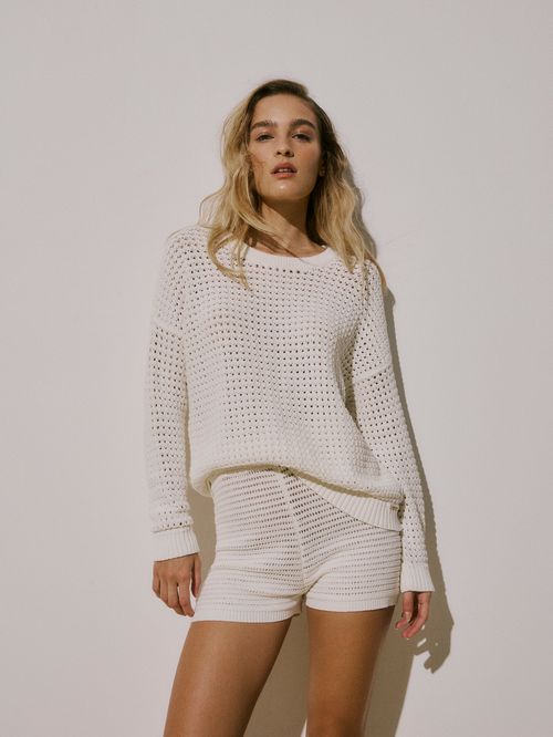 Off White Holes Blouse