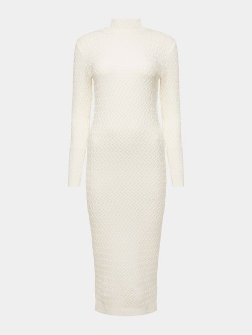Vestido Midi Tranças Off white