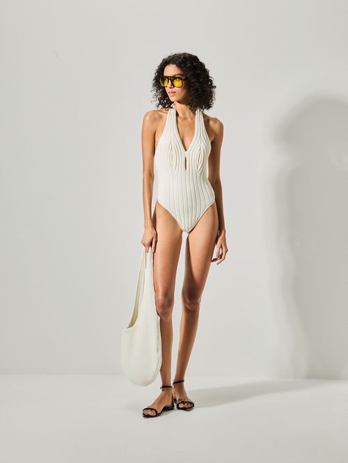 Body Essenza Canelado Anselmi + Ucha Meirelles Off White