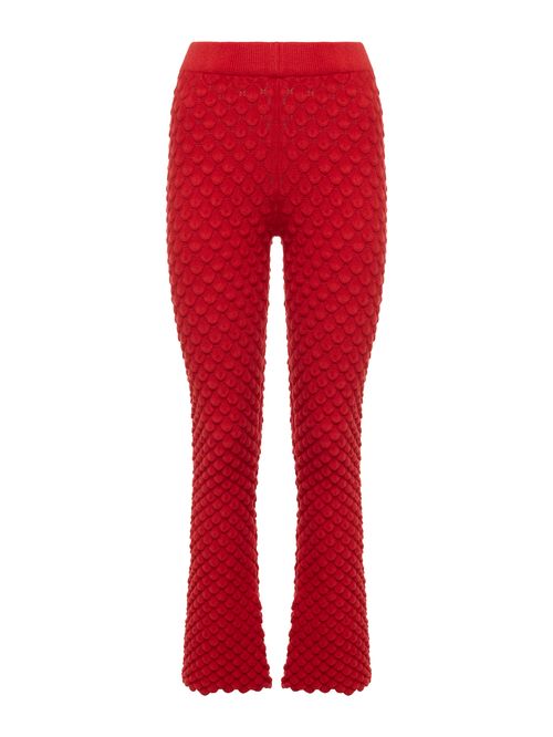 Calça Flare Escamas Vermelho