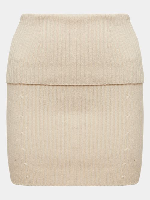 Raw Ribbed Skirt