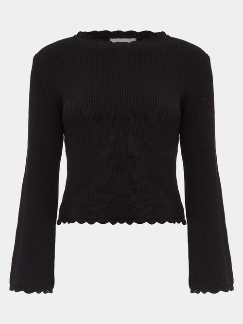Ruffled Blouse Anselmi + Ucha Meirelles Black