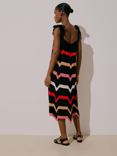 Vestido Laços Listrado
