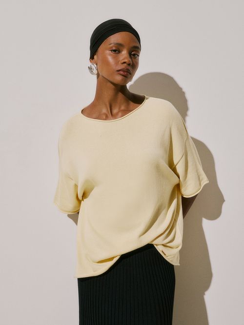Blusa Básica Decote Canoa Panacota