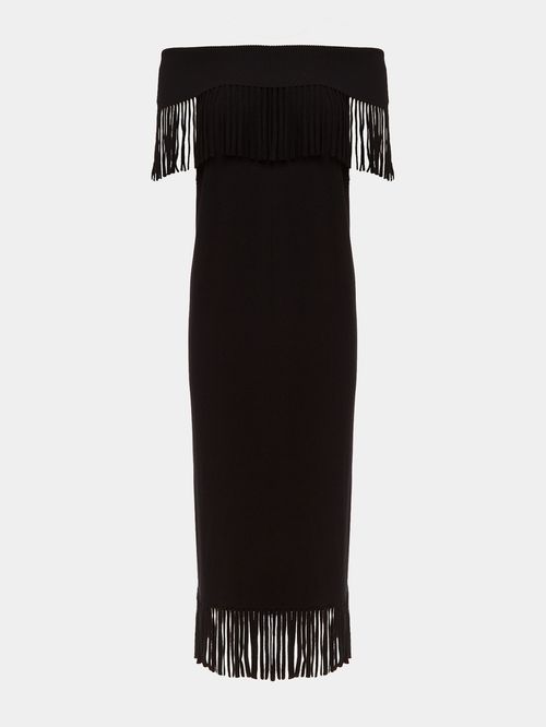 Anselmi Fringed Dress + Meirelles Black Crib