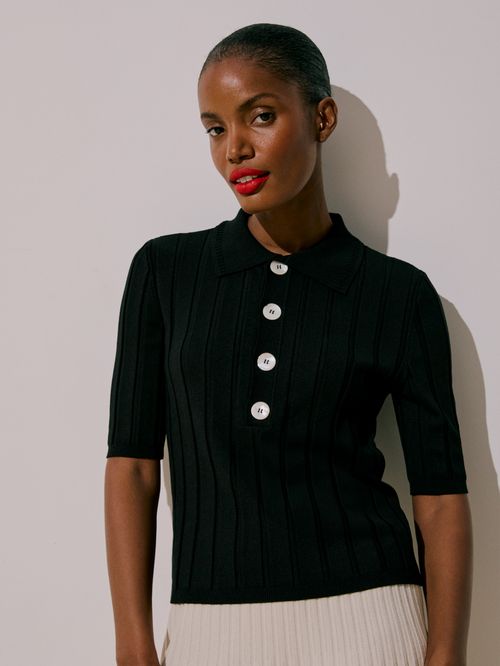 Classic Polo Shirt Anselmi +Ucha Meirelles Black