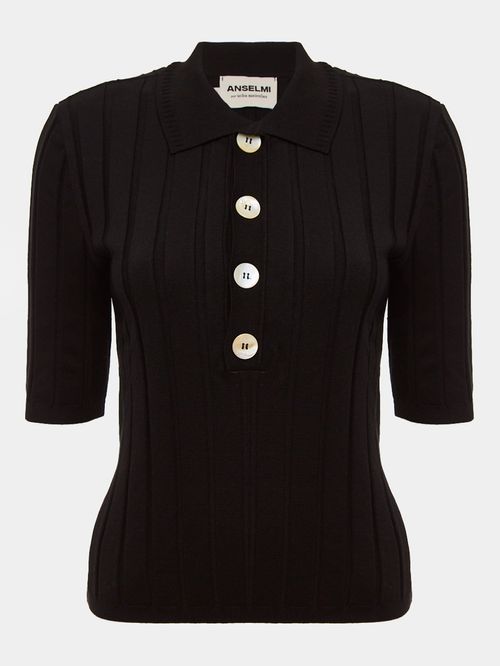 Classic Polo Shirt Anselmi +Ucha Meirelles Black