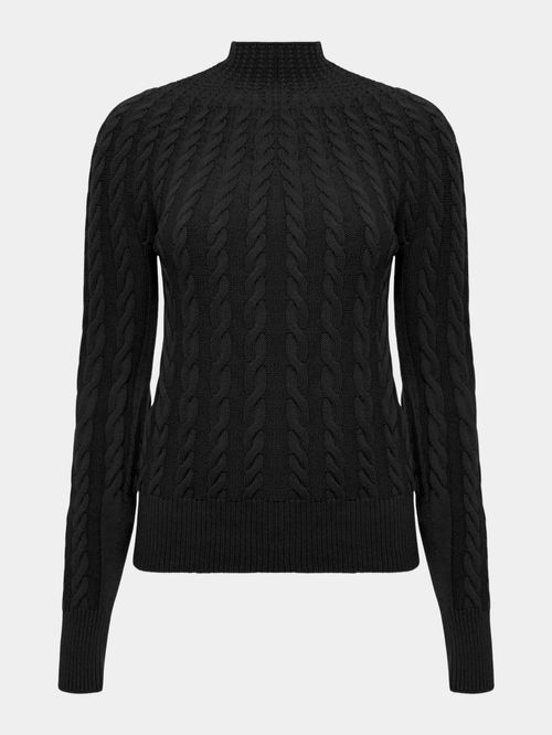 Blusa com Gola Chaminé  Preto