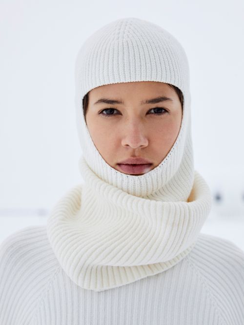 Balaclava em Tricô Off white