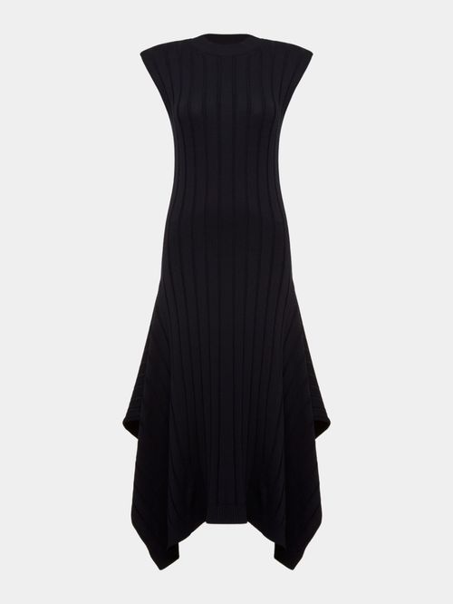 Vestido Regata Efeito Plissado Azul meia noite