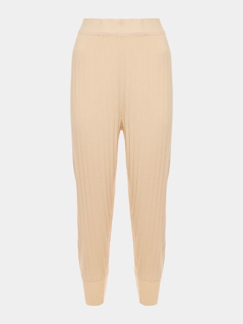 Calça canelada  Cru
