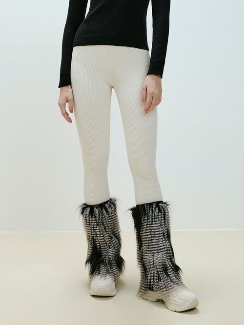 Black Leather Gaiter