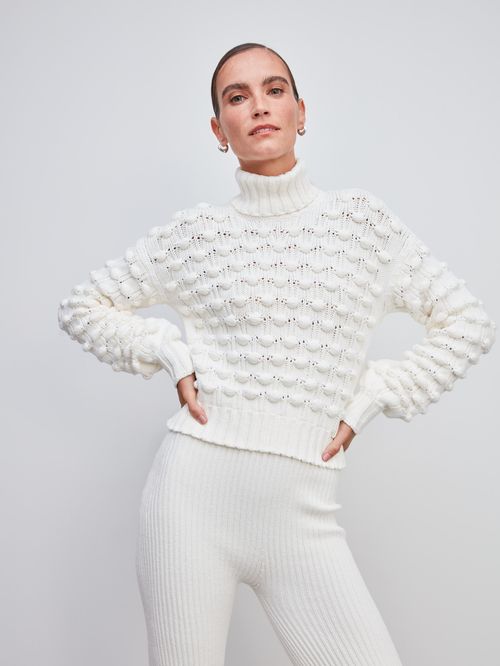 Suéter Maxi Pipoca  Off white