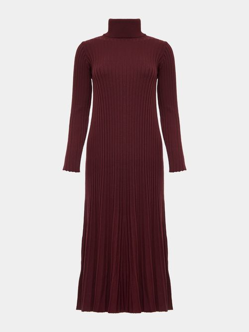 Vestido Midi Evasê Bordo