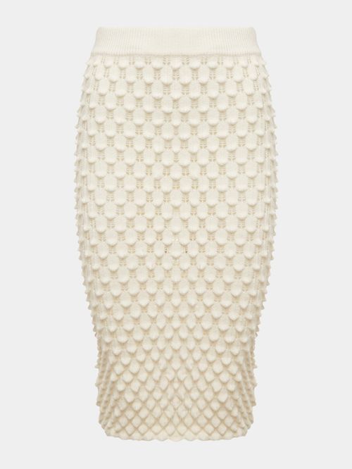 Saia Midi Colméia Off white