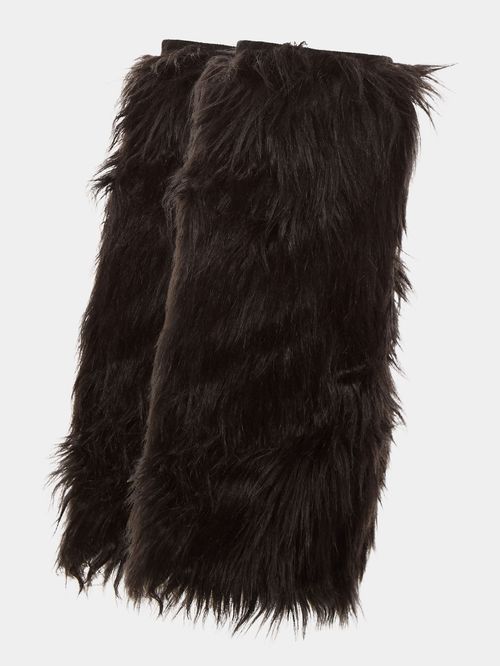 Black Leather Gaiter