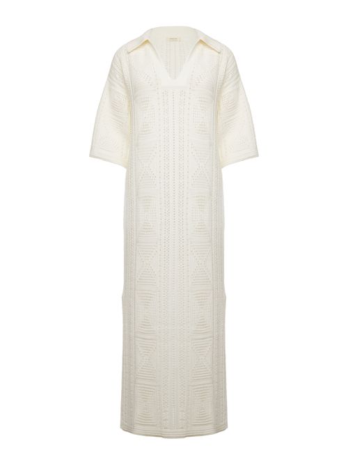 Off-white Paneled Tunic Dress