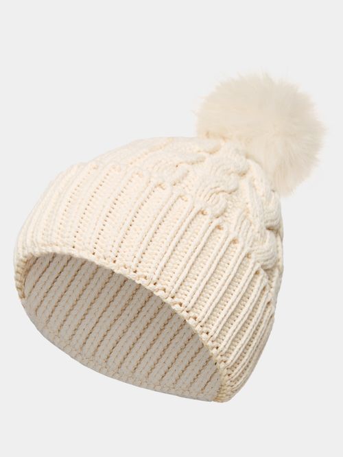 Touca Canela Com Pompom Cru