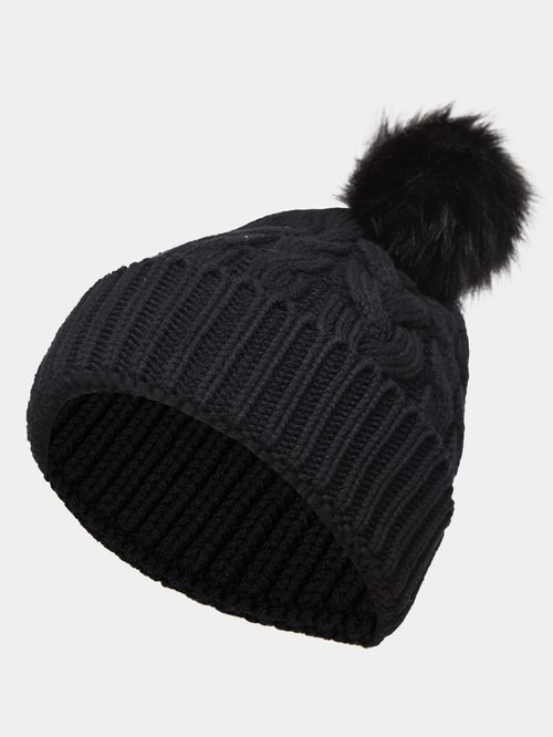 Touca Canela Com Pompom Preto