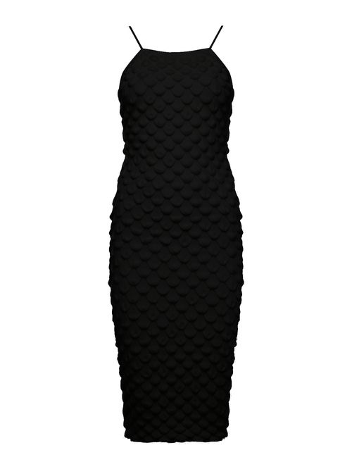 Vestido Midi Escamas Preto