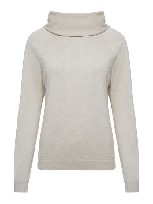 Blusa com Gola Boba Bege