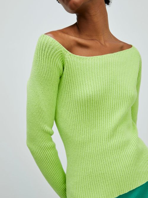 Blusa Decote Assimétrico Verde lima