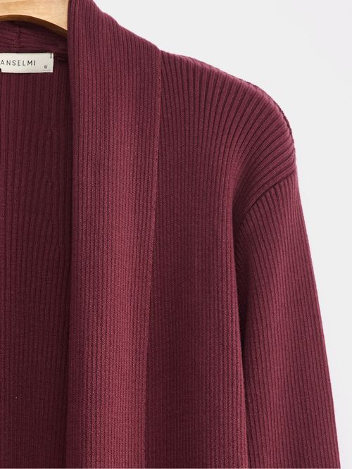 Cardigan Alongado com Fendas Figo